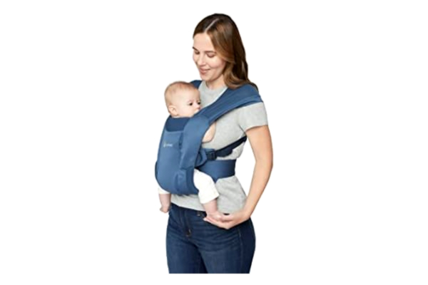 Ergobaby  Embrace Soft Air Mesh Draagzak voor Pasgeborenen vanaf de geboorte, 2-Positie buikdrager Ergonomische Draagzak, Blue