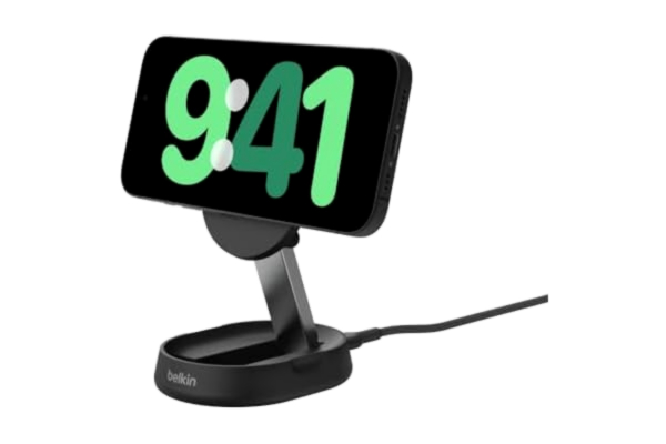 Belkin  BoostCharge Pro 15W omvandlingsbart magnetiskt laddningsställ, MagSafe-kompatibel snabb trådlös Qi2-laddare, magnetisk induktiv laddare, trådlös laddare för Apple iPhone 16, 15, AirPods - Svart