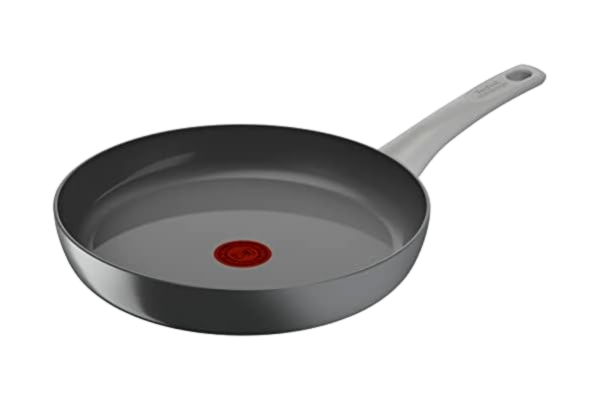 Tefal  C4270632 Renew ON, keramische koekenpan 28 cm Keramische antiaanbaklaag, Eco-ontworpen, Signal, PFAS-vrij, Gemaakt in Frankrijk, Alle warmtebronnen inclusief inductie, Grijs