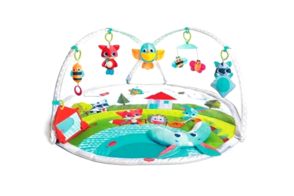 Tiny Love  Dynamic Gymini, lekmatta och aktivitetsgym med musik och lampor för spädbarn, lämplig från födseln, 0 månader+, 100 x 90 cm, Meadow Days