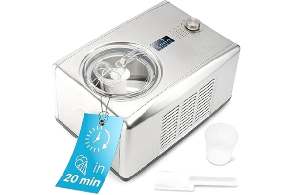 ProfiCook ® Glassmaskin och yoghurtberedare i ett | Is på 20 min. | För upp till 1 500 ml | Glassmaskin med kompressor | för is och frost yoghurt | inkl. recept, isspatel och mätkopp | PC ICM 1091 N