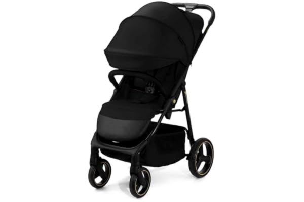 KinderKraft Kinderkraft Sittvagn TRIG 3, Lätt, Barnvagn, Hopfällbar, Liggläge, Fjädring på alla hjul, Stor justerbar sufflett, Med tillbehör, Fotsäck, från födseln till 3 år, svart