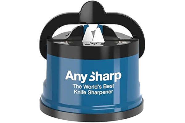 AnySharp  Knife Sharpener with PowerGrip, Blue
