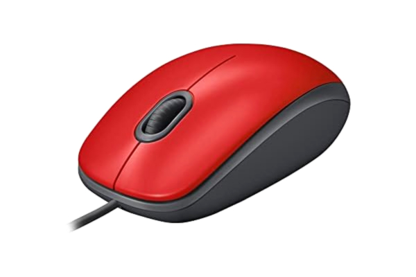 Logitech  M110 Souris Filaire USB, Boutons Silencieux, Taille Standard au Design Confortable, Ambidextre, Compatible avec PC/Mac/Portable - Rouge