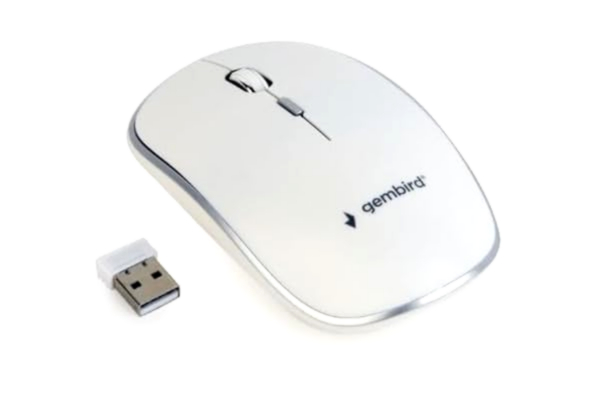 Gembird Mouse USB optisk WRL/vit MUSW-4B-01-W Gembird enfärgad