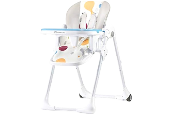 KinderKraft Kinderkraft YUMMY, Multifunktionel højstol, Hårdt sæde, Flerfarvet, Monokromatisk, 5-punkt, Imiteret læder