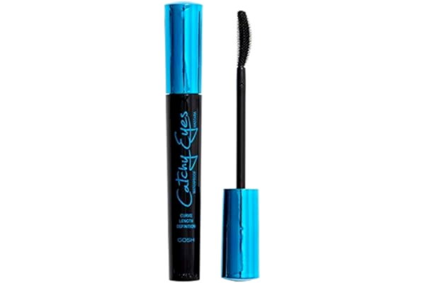 GOSH Cosmetics GOSH Catchy Eyes Mascara vattentät för extra långa, definierade ögonfransar I för den bästa kattögoneffekten I vattentät mascara I parfymfri och hudvänlig idealisk för sport och strand I 001 svart