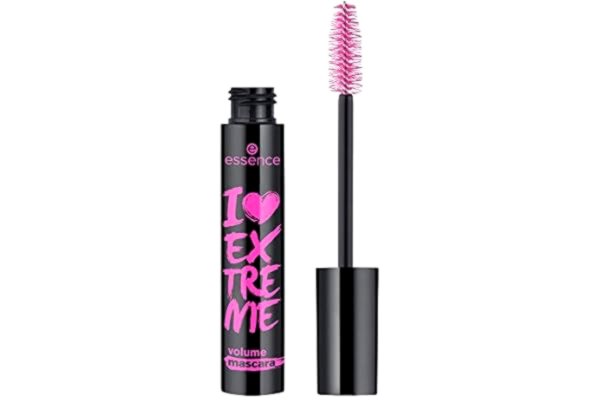 Essence essence I LOVE EXTREME volymgivande mascara, Nr. 01, volymgivande, böjning, förlängning, vegansk, utan mikroplastpartiklar, fri från nanopartiklar, utan parfym, 1-pack (12ml)