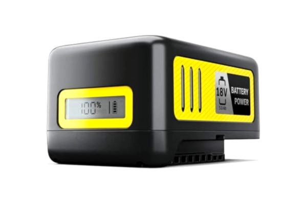 Kärcher  Battery Power 18/50, 18 V, 5 Ah (energiförbrukning 90 Wh, batteri med realtidsdisplay, litiumjonbatteri, extremt robust, temperaturreglering, skydd mot vattenstrålar, automatisk låsläge)