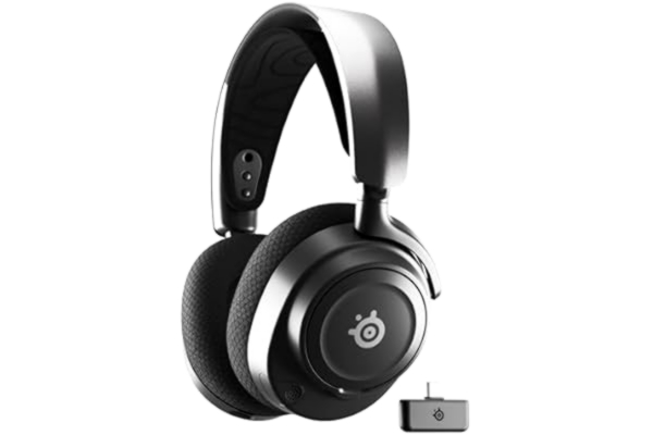 SteelSeries  Arctis Nova 7 trådlöst headset för flera plattformar – Magnetiska drivenheter i neodym – 2.4GHz + mixbar Bluetooth – 38 hr USB-C-batteri – ClearCast Gen2 AI-mick –PC, PS5, Switch,VR,mobil