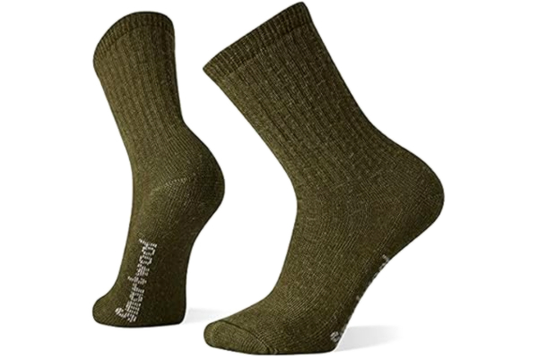Smartwool  Men’s Hike Classic Edition Full Cushion Crew Socks – Merino Wool Socks for Hiking, Camping, Walking & Hunting – Made in USA - Military Olive, XL