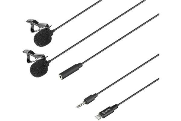 Boya BOYA Mikrofon Lavalier x2 BY-M2D Lightning 6m