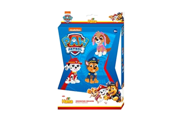 Hama  Midi Pärlor Paw Patrol 2000 st | Kreativt Pysselset med Chase, Marshall & Skye | Komplett Strykpärlkit för Barn från 5 år | Förvaringslåda med Mönsterark