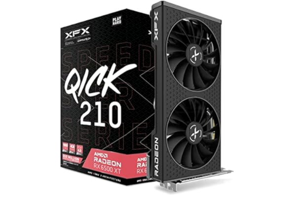XFX  SPEEDSTER QICK210 RADEON RX 6500XT BLACK Gaming Graphics Card with 4GB GDDR6 HDMI , AMD RDNA™ 2 (RX-65XT4DBDQ)