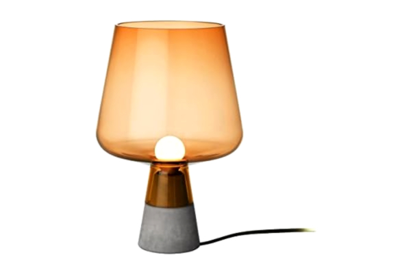 Iittala  Leimu bord av glas och betong i färgen koppar, mått: 20 cm x 20 cm x 30 cm, 1009439