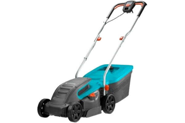 Gardena Cortacesped PowerMax 1200/32 Modelo de 1200W con un ancho de corte de 32cm Para 300 m2 aprox Sistema de ajuste QuickFit, compacto para guardar