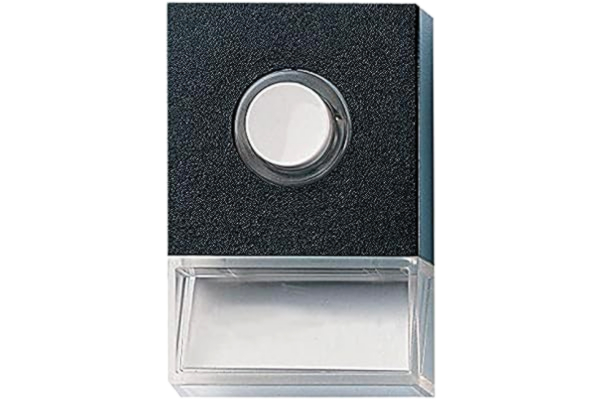 Friedland  D723 'Pushlight' Illuminated Bell Push with Nameholder - Black