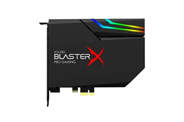 Creative  Sound BlasterX AE-5 Plus SABRE32 högupplösta PCI-e-spelljudkort och DAC med 32-bits/384 kHz, Dolby Digital och DTS med upp till 122 dB brusavstånd, RGB-Aurora belysningssystem