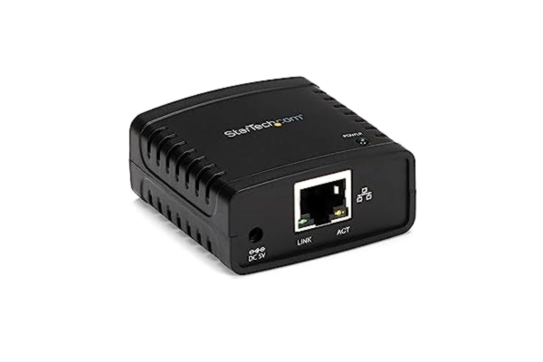 StarTech .com 10/100 Mbps Ethernet till USB 2.0 LPR-nätverksskrivarserver