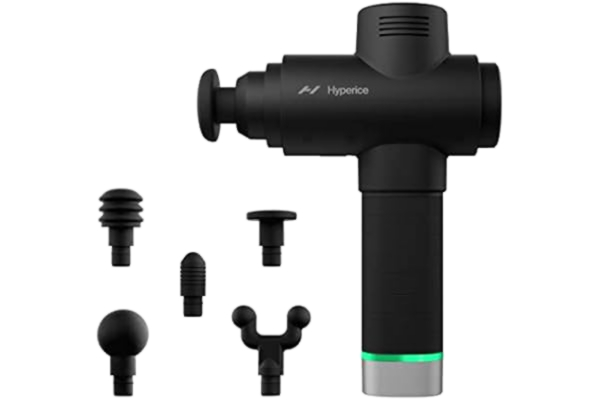 Hyperice  Hypervolt 2 Pro – med tyst glidteknik – handhållen slagverksmassagepistol | 5 hastigheter, 5 utbytbara huvuden | hjälper till att lindra ömma muskler och stelhet (Hypervolt 2 Pro)