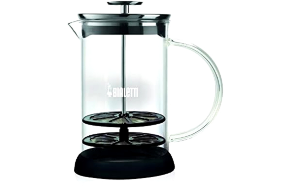 Bialetti  Cappuccinatore, Perfect Cream, Mikrovågsugnssäker, diskmaskinssäker, 330 ml, glas, svart/transparent