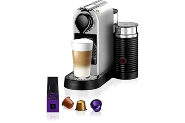 Krups KRUPS XN761B10WP NESPRESSO Citiz & Milk Kaffemaskin Silver 1 L Högt Pumptryck 19 Bar Som Ger Enastående Kvalitet Snabb Uppvärmning 25 Sekunder 2 koppstorlekar
