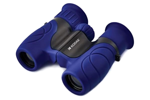 Kodak KODAK Barnkikare BCS100 - kompakt kikare för barn, mjukt gummi, ergonomiskt, 8X förstoring, rem och bärväska ingår (blå)