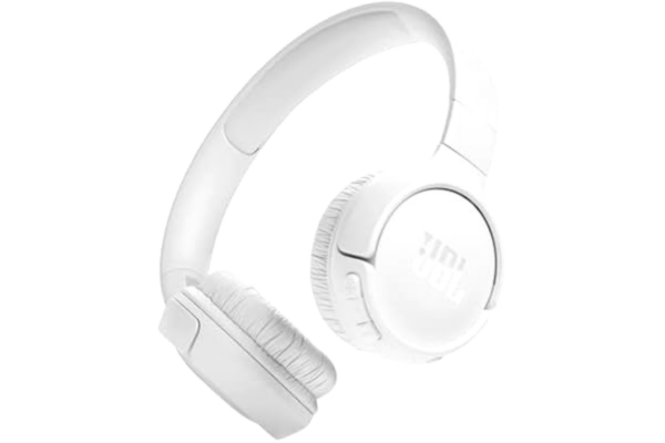 JBL  Tune 520 BT trådlösa - On-ear hörlurar med Bluetooth 5.3-teknik, JBL Pure Bass-ljud, 57 timmars batteritid och handsfree-hantering, vit