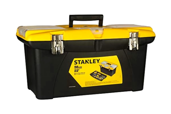 Stanley STANLEY Jumbo Toolbox Storage, 2 Deksels Organisers Draagbare Tote Tray voor Gereedschap en Kleine Onderdelen, 22 Inch, 1-92-908