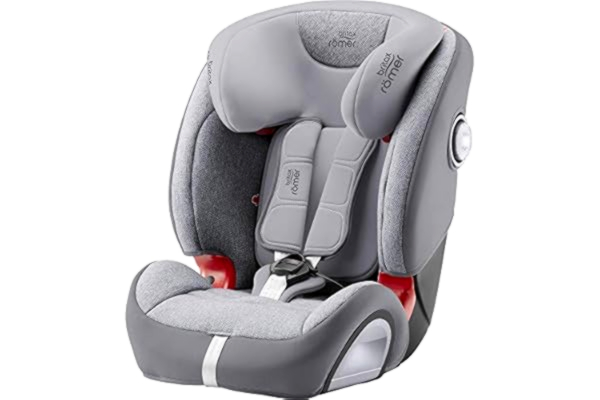 Britax BRITAX RÖMER Autostoel EVOLVA 1-2-3 SL SICT, Uitbreidbaar met zijbescherming, kind van 9 tot 36 kg (Groep 1/2/3) van 9 maanden tot 12 jaar, Grey Marble