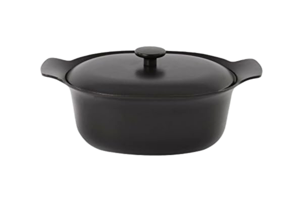 Berghoff  Ron gietijzer geëmailleerde ovale braadpan, deksel zwart