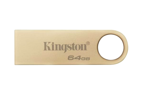 Kingston  DataTraveler SE9 Gen 3-64 GB - 220 MB/s läsnings- Metall - USB 3.2 Gen 1 -Guld