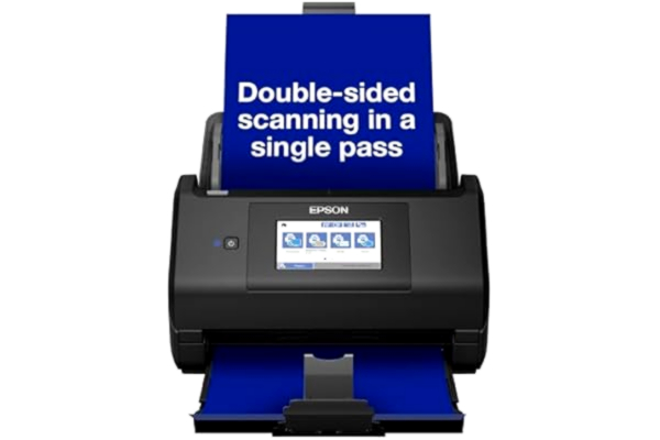 Epson  WorkForce ES-580W skanner, dokumentskanner (skannas utan PC, 35 sidor eller 70 bilder per minut, upp till DIN A4, dubbelsidig skanning i ett pass, automatisk justering) One Size