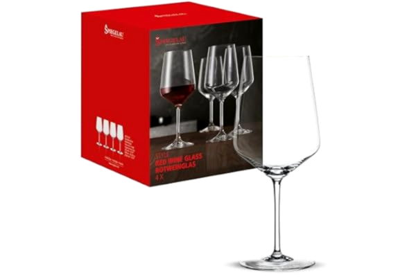 Spiegelau  4-delat rödvinsglas-set, vinglas, kristallglas, 630 ml, stil, 4670181