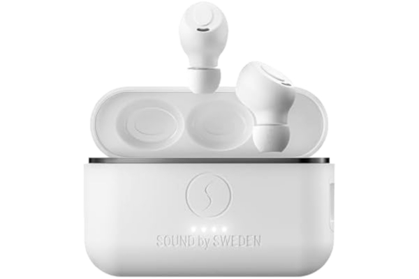 Supra Headphones SUPRA NERO-TX PRO 2nd Generation – True wireless hörlur med brusreducering, 120h batteritid, IPX6, Bluetooth 5.3 – Sound by Sweden (Vit)