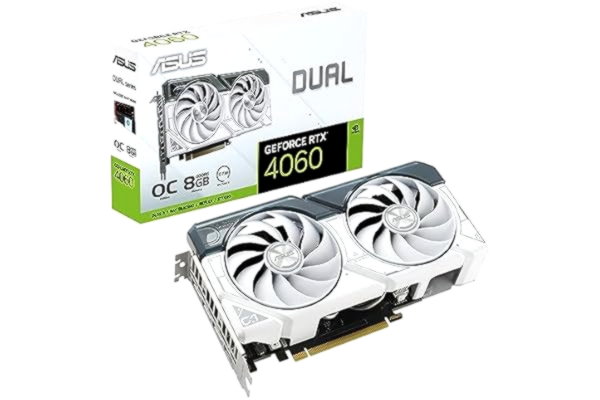 Asus ASUS GeForce RTX 4060 DUAL OC White - 8GB GDDR6 RAM - Näytönohjaimet