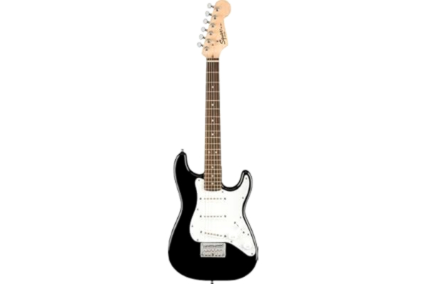 Squier Fender Mini Stratocaster, Laurel greppbräda, svart