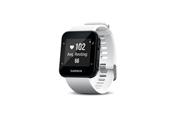 Garmin  010-01689-03 Forerunner 35, łatwy w użyciu zegarek do biegania GPS, biały