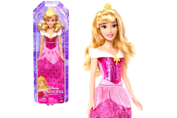 Disney Princess Mattel Disney Princess-leksaker, ställbar Törnrosa-modedocka med glittrande kläder och accessoarer inspirerade av Disneyfilmen, presenter till barn HLW09