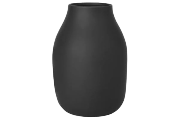 Blomus  Vase-65701 Vas, Torv, H 20 cm, Ø 14 cm, Svart