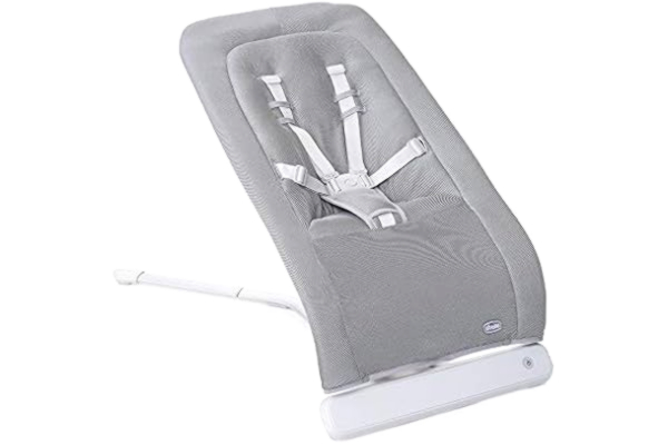 Chicco Transat Chicco Rhythm'n'Sound Bébé Nouveau-né jusqu'à 9 Kg, Balancelle Sons de la Nature et Berceuses, Balancement Automatique, Dossier Inclinable, Fermeture Compacte, Câble USB Inclus - Grey