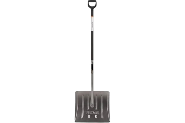 Fiskars  snöskyffel för små och stora mängder snö, bladbredd: 44 cm, Plast/aluminium, Svart/silver, 1001636