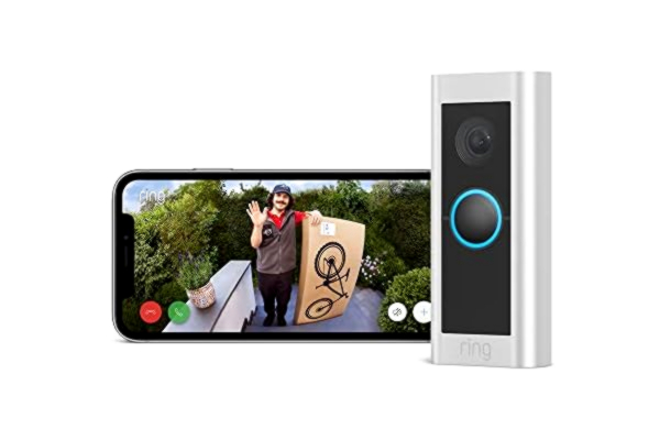 Ring  Video Doorbell Pro 2 Ringklocka, HD Head to Toe-video, 3D rörelsesensor, kabelansluten installation, 30 dagars kostnadsfri provperiod av Ring Protect-abonnemang