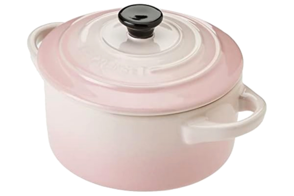 Le Creuset  Stengods liten rund gryta, 0,25 l, skal rosa, 71901107770100