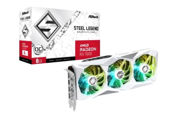 ASRock  Radeon RX 7600 Steel Legend - 8GB GDDR6 RAM - Näytönohjaimet