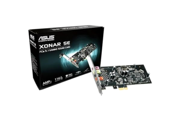 Asus  Xonar SE internt ljudkort (PCI-Express, hörlursförstärkare upp till 300 ohm, 116 dB)
