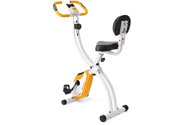 Ultrasport  F-Bike 200B, fietstrainer, opvouwbare hometrainer, met rugleuning, LCD Opleidingscomputer, maximaal gebruikersgewicht 110 kg, hartslagmeting, 8 weerstandsniveaus, Oranje