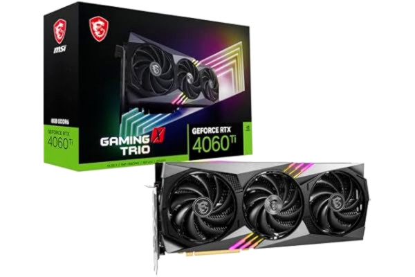 MSI  GeForce RTX 4060 Ti GAMING X TRIO - 8GB GDDR6 RAM - Grafikkort