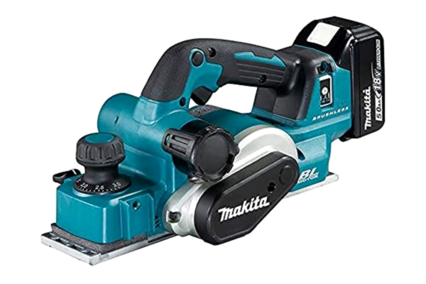Makita  DKP181RTJ 18V Li-ion LXT 82mm Planer Complete with 2 x 5.0 Ah Batteries and Charger Supplied in a Makpac Case