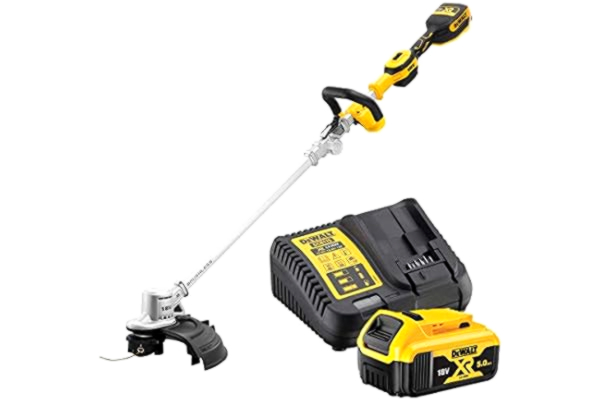 Dewalt DEWALT Corta bordes utan escobillas XR 18V mango plegable med 1 batería Li-Ion 5Ah 36 cm - st: 1, tydlig funktion för praktisk användning, 1 st